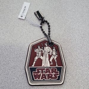 Coach Star Wars Hang Tag Charm Trio Princess Leia, Han Solo & Luke Skywalker NWT